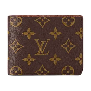 Louis Vuitton Multiple Wallet for Men – Classic Monogram Canvas and Leather, Brown