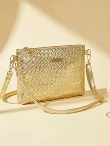 Gold Crocodile Embossed Minimalist Handbag with Metal Chain Strap and Coin Pouch for Women Girls Evening Party Shopping Daily Commute Travel Wedding Chain Crossbody Bags Elegant Embossed Bag