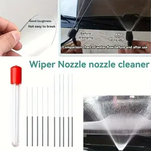 5-Piece Stainless Steel Wiper Nozzle Cleaning Kit - Clean Car Glass and 3D Printer Nozzles, Gas Stove Outlets, Wipers, Needle Cleaning