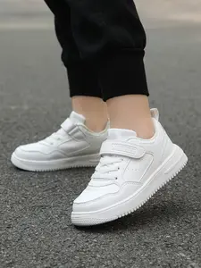 Teen Boys Girls Skate Style Sports Shoes, Lightweight Eva Sole, Anti-Slip Durable, Easy Clean PU Leather, Casual Sporty Sneakers, Athletic Shoes, Trainer Shoes