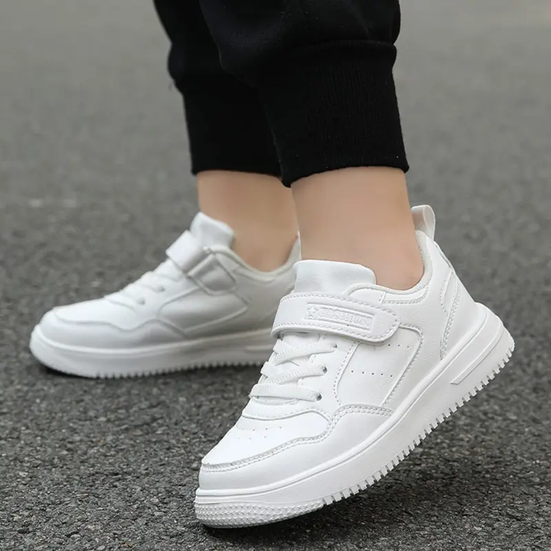 Teen Boys Girls Skate Style Sports Shoes, Colorblock Shoe, Lightweight Eva Sole, Anti-Slip Durable, Easy Clean PU Leather, Casual Sporty Sneakers