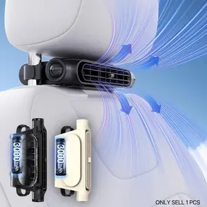 Usb Plug and Play, Car Seat Fan, Portable Wake-up Seat Cooler, Adjustable Vents, 3 Gear Wind Speed, Suitable for Most Cars, Suv, Rv, Boat