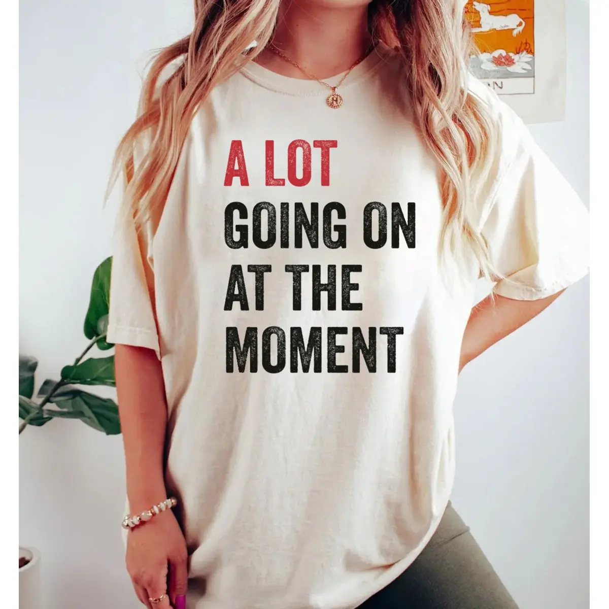 A Lot Going On At The Moment Shirt, A Lot Going On Shirt, Concert Shirt, For Tay Concert, Unisex Short Sleeve Tee Fit Cotton