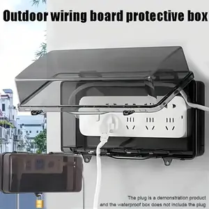 Upgraded outdoor power socket protector+moisture-proof, garden power cord cover container, sealed plug protection box, suitable for protecting extension cords and sockets, holiday gifts, meeting various scenarios