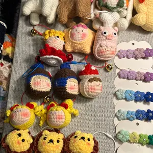 Crochet Doll , Keychain  - Handmade Knitted Toy and Accessory