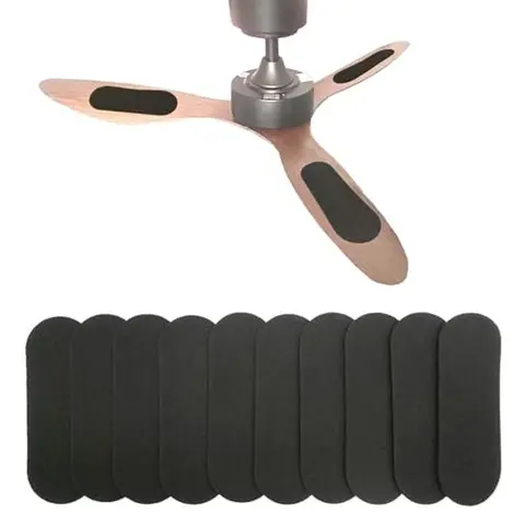 10-Pack Universal Ceiling Fan Filters - Activated Coconut Carbon Replacement Parts, Adsorbs Dust, Odour Control, Fits Common Blade Designs, Peel & Stick DIY Easy Install, Bedroom Indoor Air Purification Upgrade
