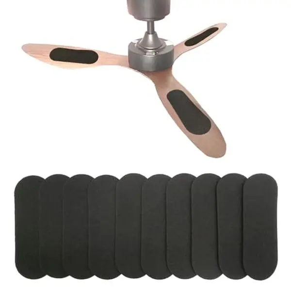 10-Pack Universal Ceiling Fan Filters - Activated Coconut Carbon Replacement Parts, Adsorbs Dust, Odour Control, Fits Common Blade Designs, Peel & Stick DIY Easy Install, Bedroom Indoor Air Purification Upgrade
