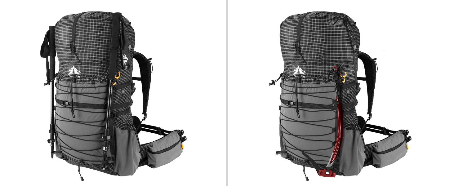 Night Cat 50L-70L Men's Hiking Backpack, Water-Repellent Roll Top Internal-Frame Pack, Cushioned and Breathable for Trekking & Camping, Outdoor Hiking Backpack, Durable Outdoor Hiking tiktokshopbacktoschool