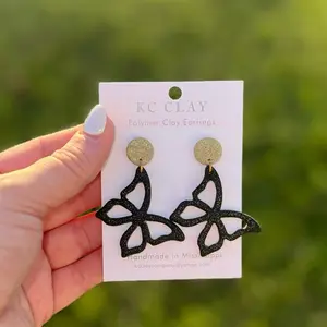 Live Claim - Large Polymer Clay Earrings