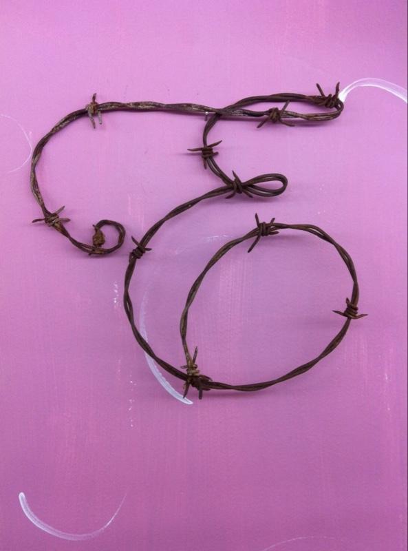 Barbed Wire Art Initial - Simple and elegant Design Featuring impressive Barbed Wire Shapes