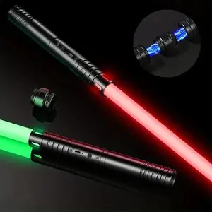 Light Saber, 2 Counts/set LED Light Saber with Sound, Rechargeable Luminous Sword, Cosplay Props, Novelty Lighting for Home Party Office