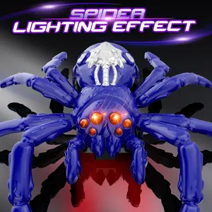 Electric Remote Control Simulation Spider Toy, 360° Rotating Climbing Wall Toy, Fun Interactive Plaything
