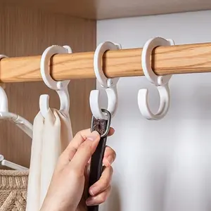 [Holiday Haul] S-shaped Hook, 6pcs Household Windproof Card Type Bathroom Hook, Multi-functional Hook for Hanging Bags, Backpacks, Kitchen, Bedroom, Bathroom, Office