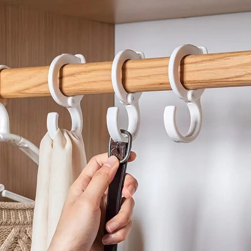 [Holiday Haul] S-shaped Hook, 6pcs Household Windproof Card Type Bathroom Hook, Multi-functional Hook for Hanging Bags, Backpacks, Kitchen, Bedroom, Bathroom, Office
