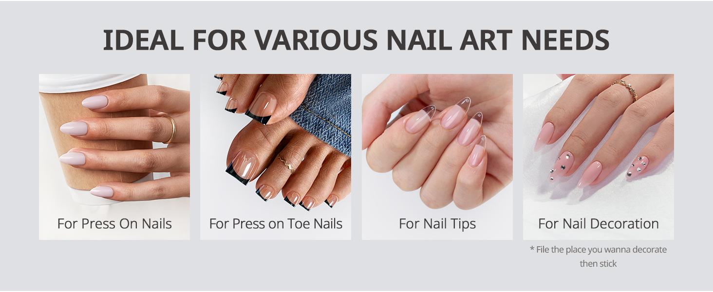 BTArtboxnails Strong Nail Glue for Press Ons - Brush on Glue for Nail Tips & Acrylic Fake Nails,  Quick Air Dry & Long-Lasting, Mess-Free & Easy Application