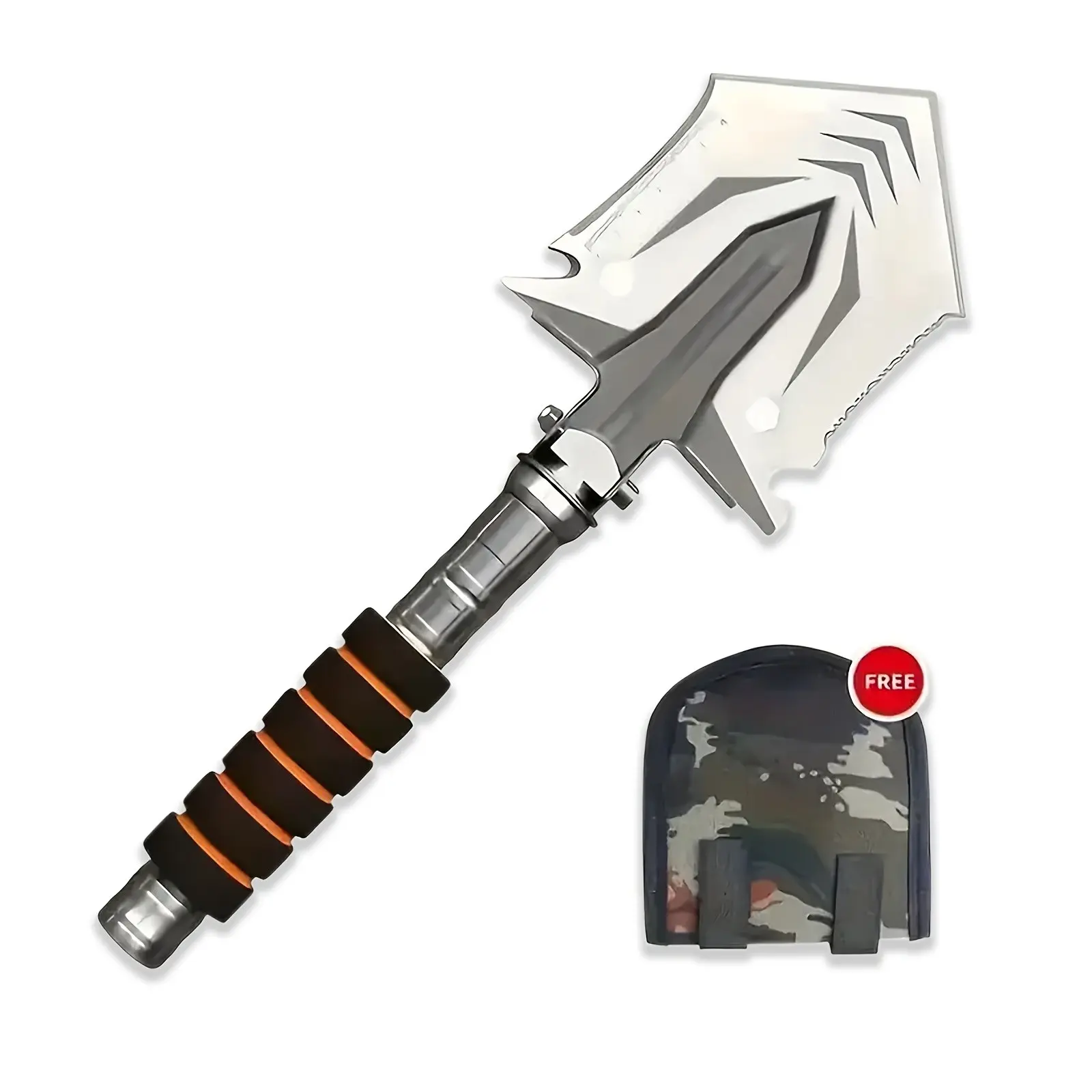 Multifunctional Folding Shovel -Stainless Steel Collapsible Shovel for Camping, Hiking, And Emergencies -Compact Outdoor Gear for Adventurers, Survivalists, And Backpackers