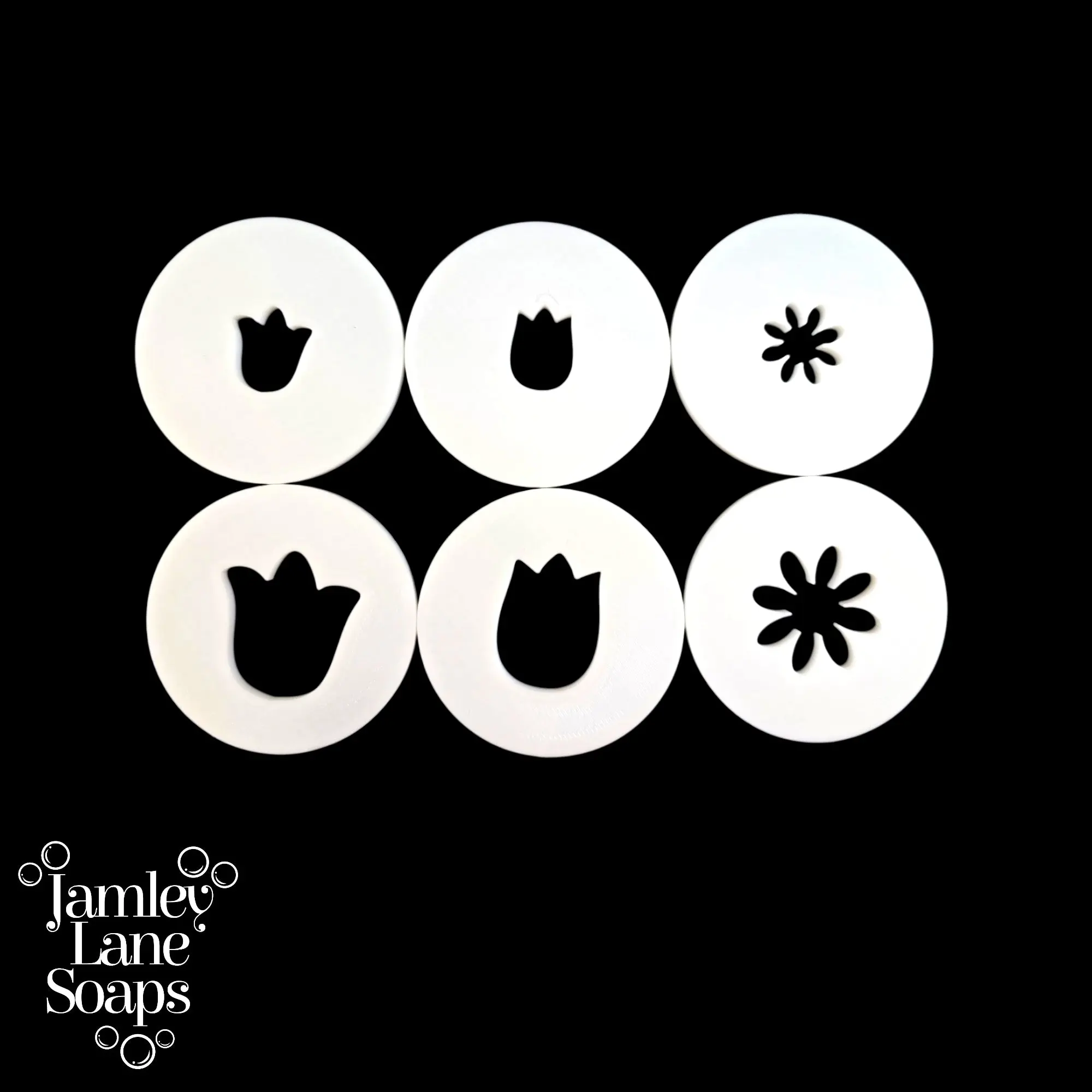 Spring Flowers 6 Piece Extruder Disc Set Spring Flowers 6 Piece Extruder Disc Set