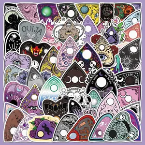 Tarot Series Sticker, 50pcs/set Waterproof Self Adhesive Decor Paper, Decorative Stickers Graphic Decal for Gift Greeting Card & Water Bottle & Laptop Stickers Cropped