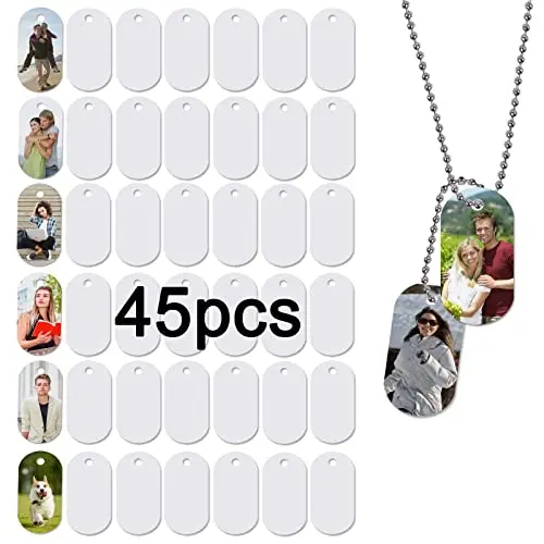 45pcs Oval Sublimate Dog Tag
