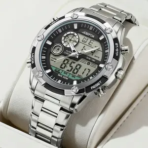 Men's Watch with Night Light Function  Electronic Watch  Sports Watch Waterproof， Alarm Clock，Week Display and Digital Time Display