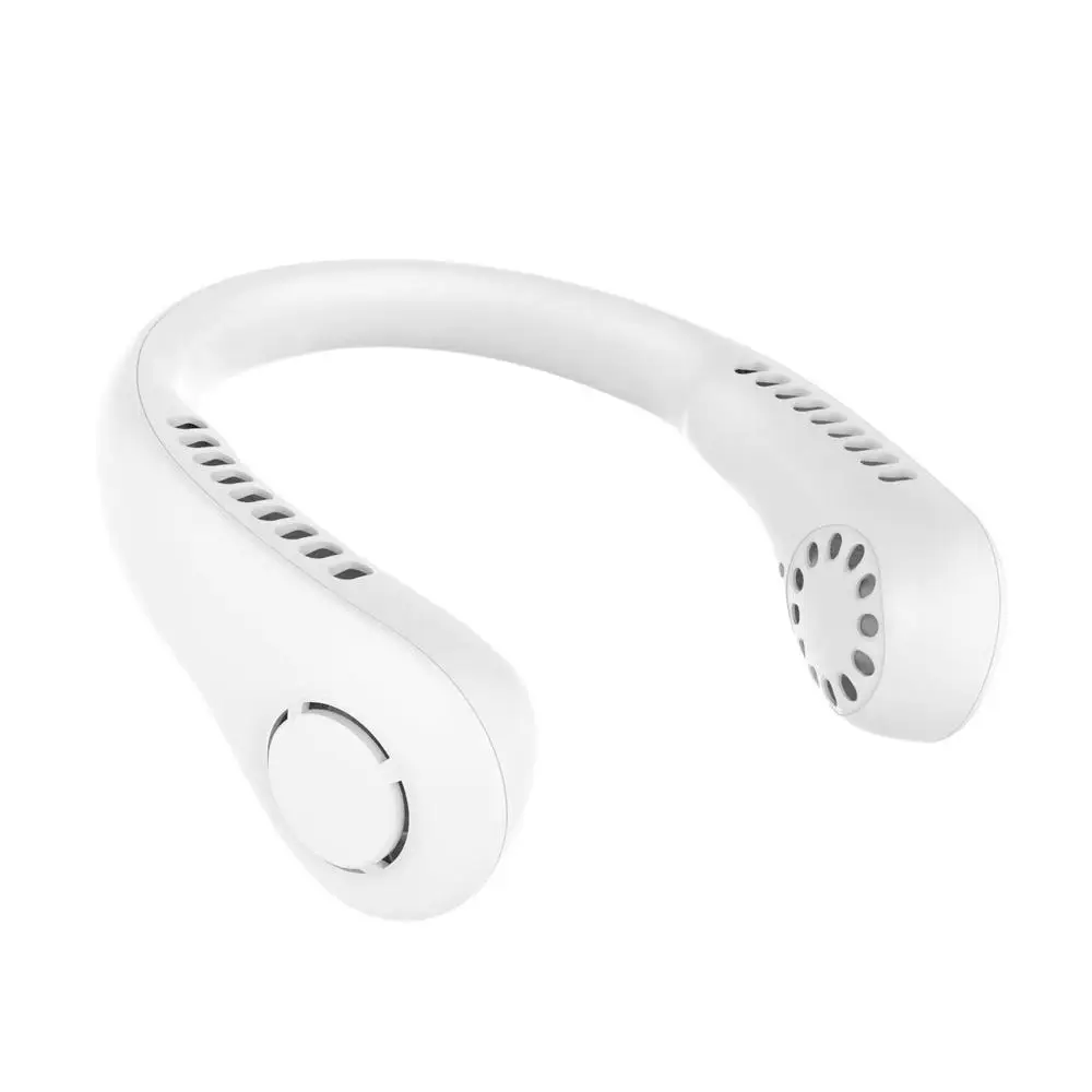 Rechargeable Bladeless Neck Cooling Fan, 1 Count Bladeless Hanging Neck Fan with 360° Rotation, 3 Speeds Portable Mute Neck Fan for Travel/Sports/Indo