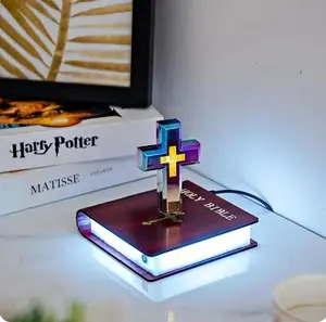 2025 Magnetic Levitating Bible Cross – Futuristic Faith-Inspired Décor