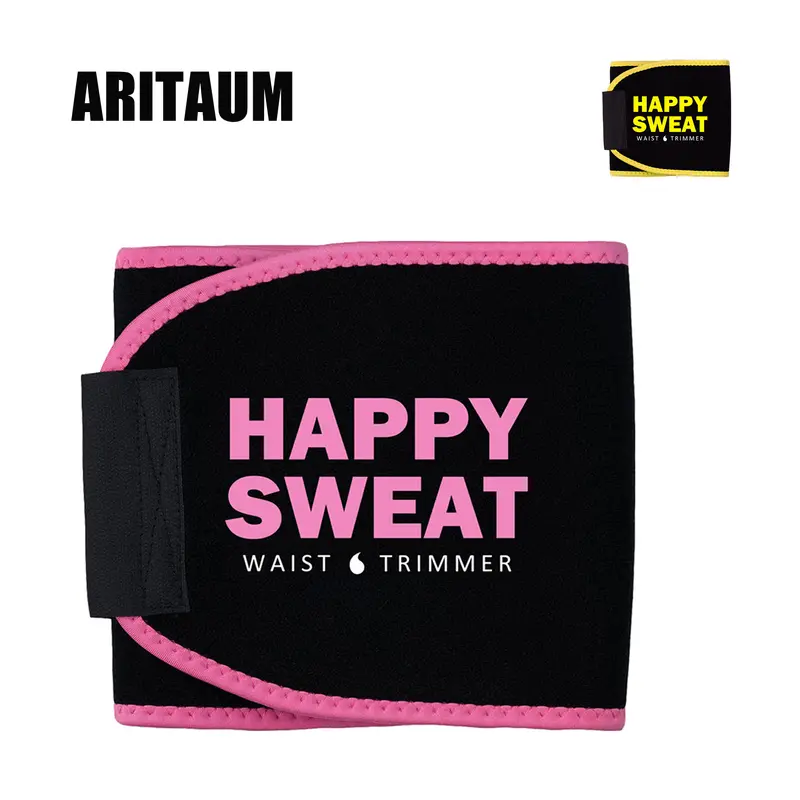 Aritaum Happy Sweat Belt with Lumbar Support | Perfect for High-Intensity Gym & Outdoor Workouts Unisex Exercise Waistband Waist Trainer Trimmer