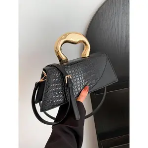 Women's Crocodile Embossed PU Leather Crossbody Bag Casual Versatile Shoulder Bag for Daily Use Trendy All-Match Commuter Bag Perfect for Work Shopping Travel School Weekend Outings or Valentine's Day & Birthday Gift