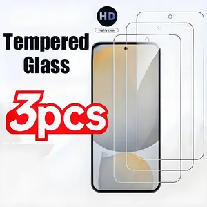 3 Pcs HD Clear Protective Screen Protectors Suitable for Samsung A56 5G A17 A27 A37 A57 S25 FE 9H Tempered Glass Film Suitable for Galaxy A14 A15 A16 A24 A25 A26 A34 A35 A36 A51 A52 A52s A53 A54 A55 Anti-Scratch,Easy Install Accessories
