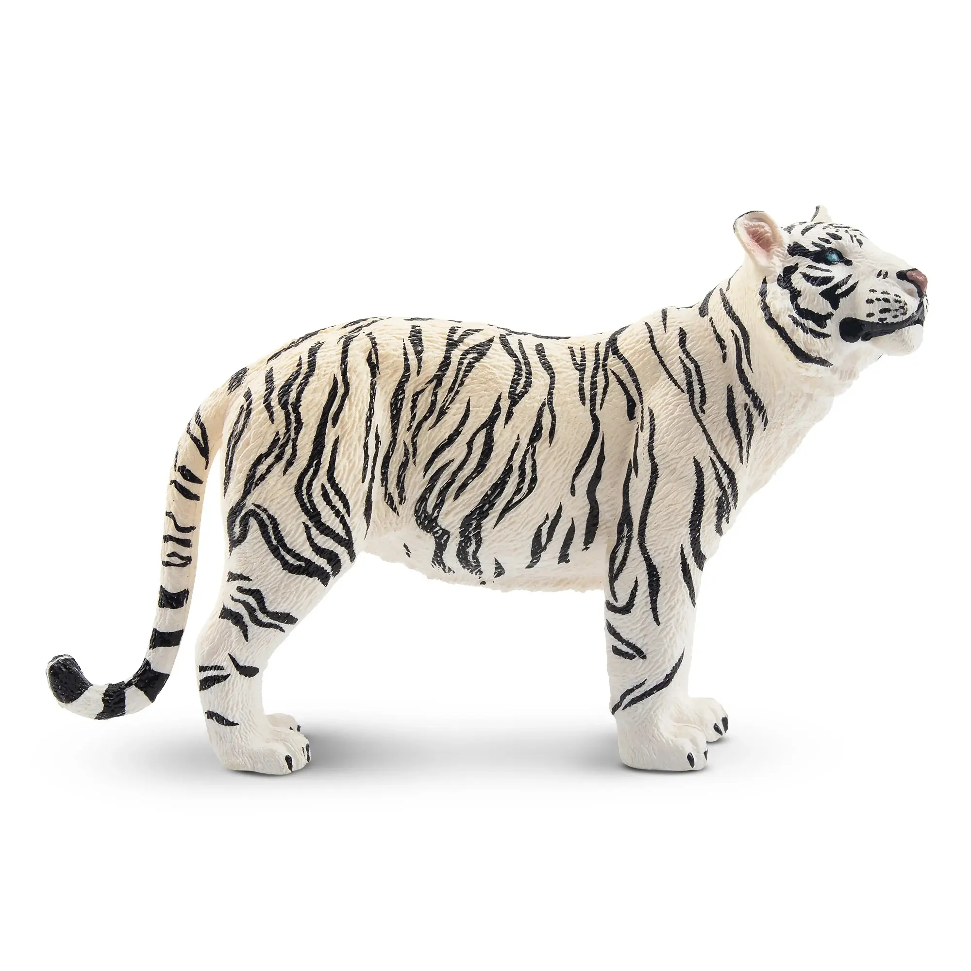 Toymany Hand-Painted Standing White Tigress Figurine – Realistic Animal Model, Perfect for Early Education, Montessori Sensory Play, Cake & Party Decorations, Desk & Home Décor, Thoughtful Gifts, and Collectible Figurine for Enthusiasts