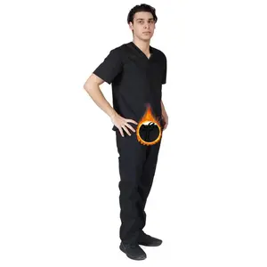 M&M SCRUBS Men's Medical Scrub Set - V-Neck Top & Cargo Pants, Comfortable Fit