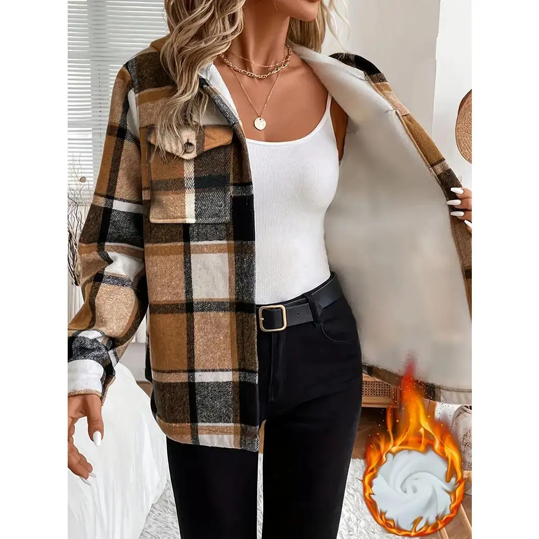 Plaid Hooded Jacket
