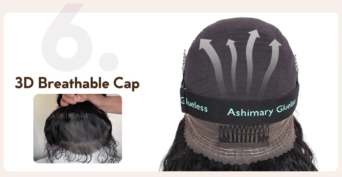 [Summer Must Have] Ashimary Water Wave Invisi-Strap Snug Fit 360 Skin Lace Frontal Human Hair Wig Bleached Knots With Drawstring#Summervibes, Lace Front Wigs, Glueless Part Wig