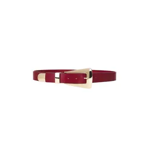 LAMARQUE Brooklyn Belt in Burgundy & Gold