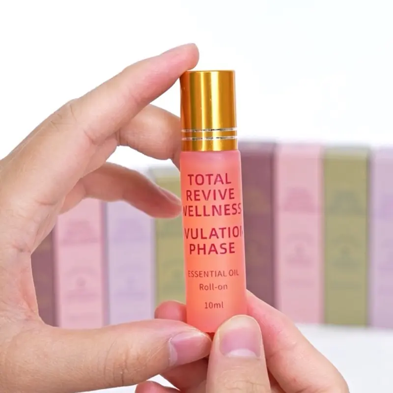 Total Revive Ovulation Phase Essential Oil - 10 mL Roll-On for Aromatherapy & Hormone Balance with Clary Sage Geranium & Bergamot for Emotional Clarity - Healthcare