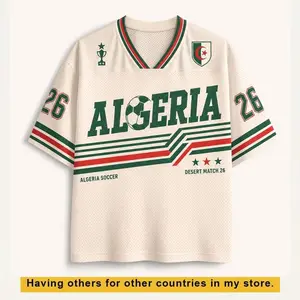 Algeria Soccer Jersey, Retro Desert Shirt, Custom Name Number Jersey, Algerian Football Fan Gift