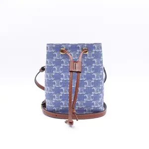 Pre-owned Celine Canvas Shoulder Bags Micro Sailor Blue Shoulder Bag T10389322