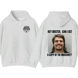 Gavin Adcock Morning Bail Hoodie - Hey Mister Mugshot Meme Graphic Pullover, Unisex Country Song Style Top, Gift For Fans & Humor Lovers, Menswear Tops, Men's Hoodies