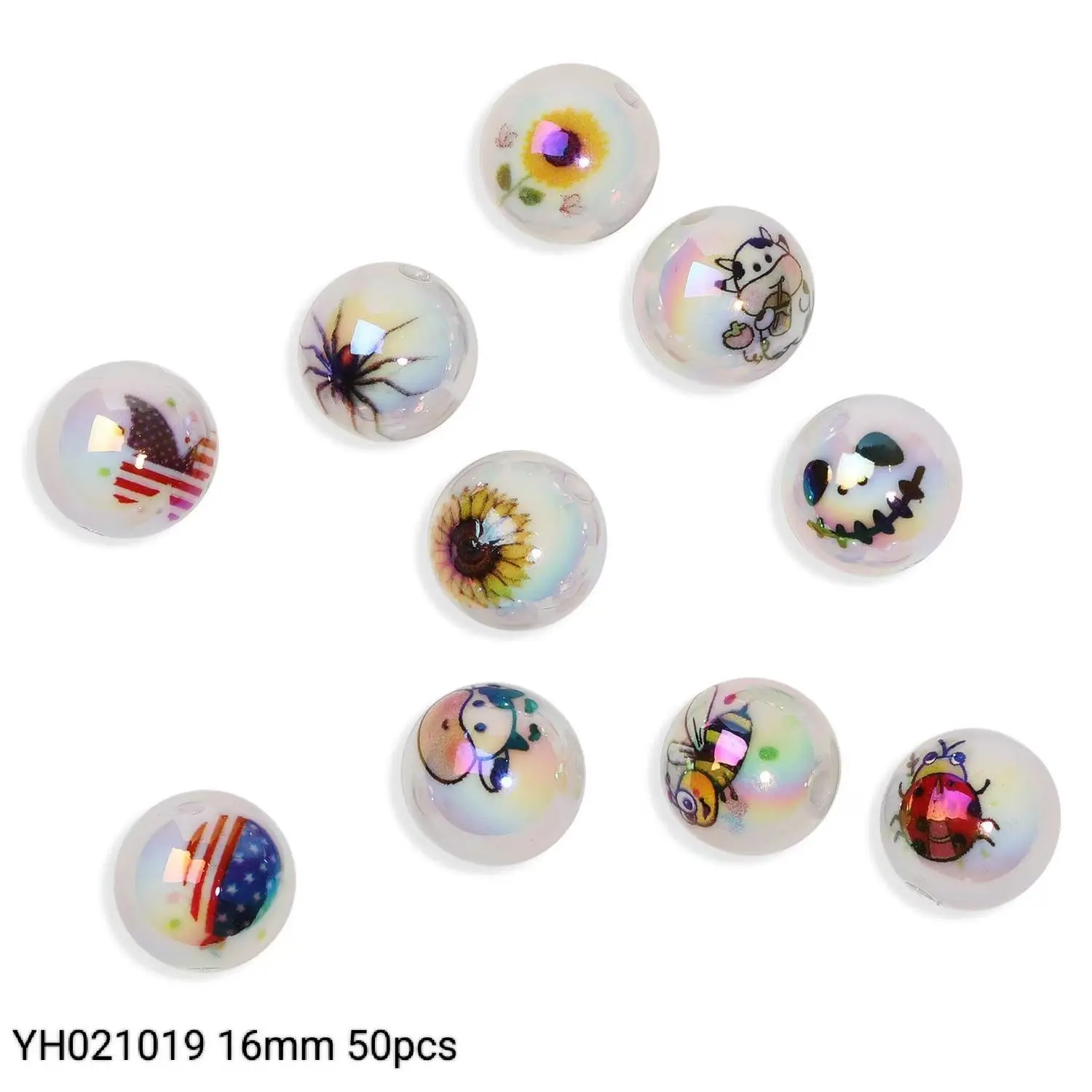 YH021019 16mm 50pcs Animal print beads 