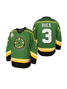 Men's Hockey Jersey #3 Goon Movie, Four-Leaf Clover Design, Halloween Costume, Embroidered World Cup Football Uniform, Sports Gift, Jersey Shirt