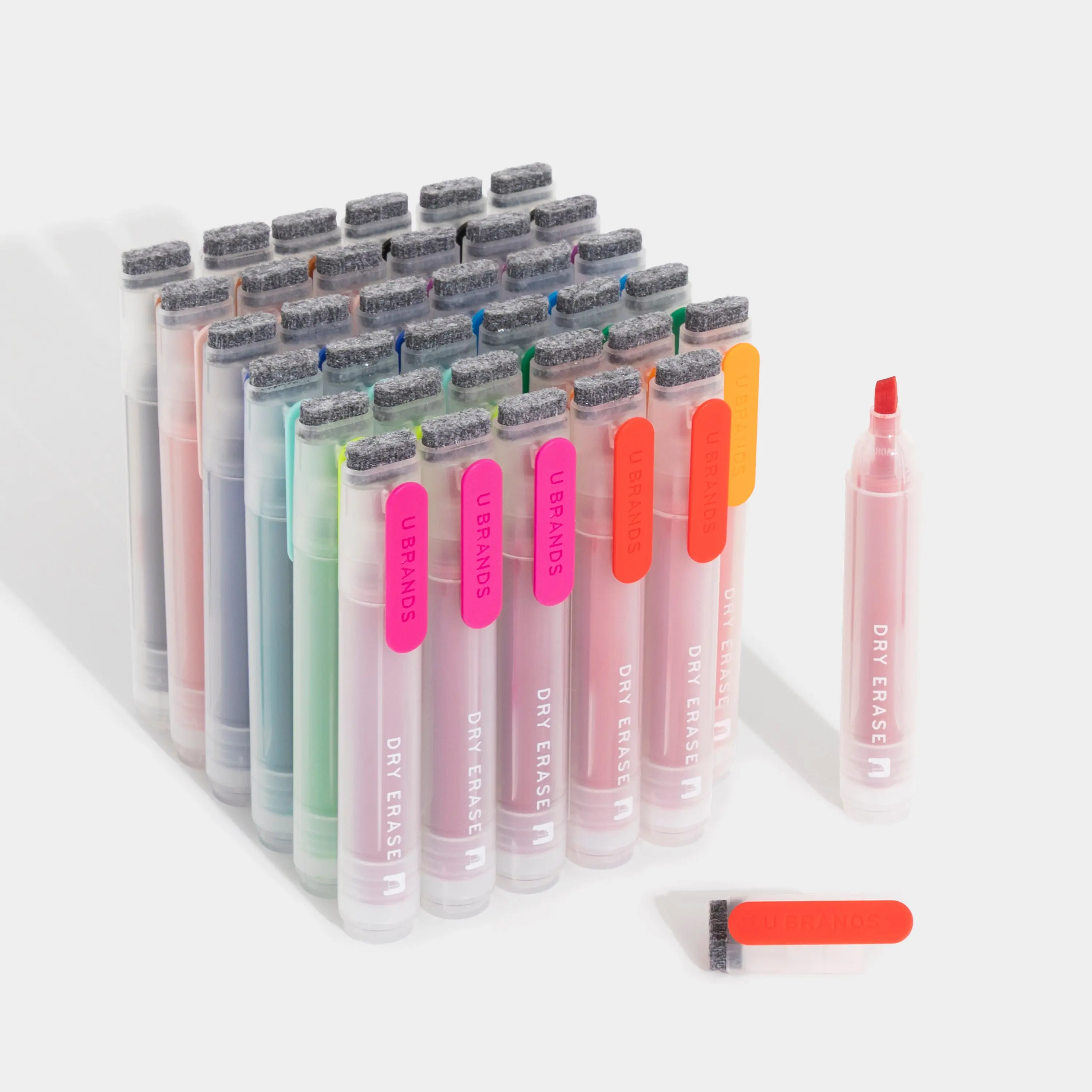 Chisel Clip Dry Erase Markers, 36 CT - Clear Edge Assorted
