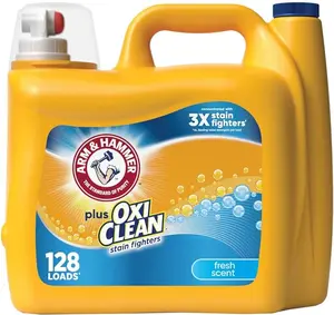 Plus OxiClean Fresh Scent, 128 Loads Liquid Laundry Detergent, 166.5 Fl oz