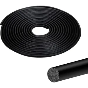 20FT Backer Rod 1/4 inch Black Rubber Caulk Saver Concrete Expansion Joint Filler Weather Strip Seal for Gaps and Joints