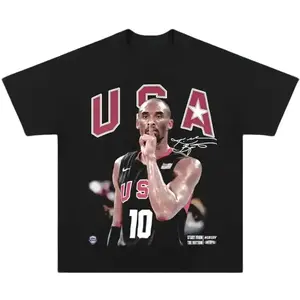 Retro Basketball Graphic T-Shirt Vintage Oversized Streetwear Tee for Men Women Mamba Print Black graphic t shirt deals