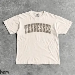 Comfort Colors Leopard Tennessee Shirt, Tennessee Tee, Tennessee Sports Fan Gift, University Student Gift, College Shirt, Tennessee State