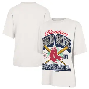 Unisex Baseball Boston Red Sox Clover Lane Women's Crossover Base Foundation T-Shirt - Sand