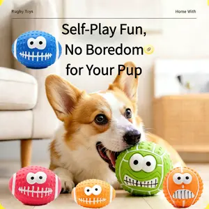 Squeaky Latex Dog Toys |   Ball & Football in Multiple Colors