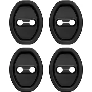 4PCS Car Door Lock Latch Covers – Silicone Door Strike Protectors, Rust-Proof Anti-Noise Car Accessories