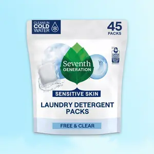 Seventh Generation Laundry Detergent Packs Free & Clear - 45ct/31.7oz