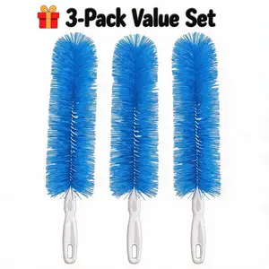 3-Pack Bendable Microfiber Dusters, Reusable Washable Home Cleaning Tools for Easy Corner Reach